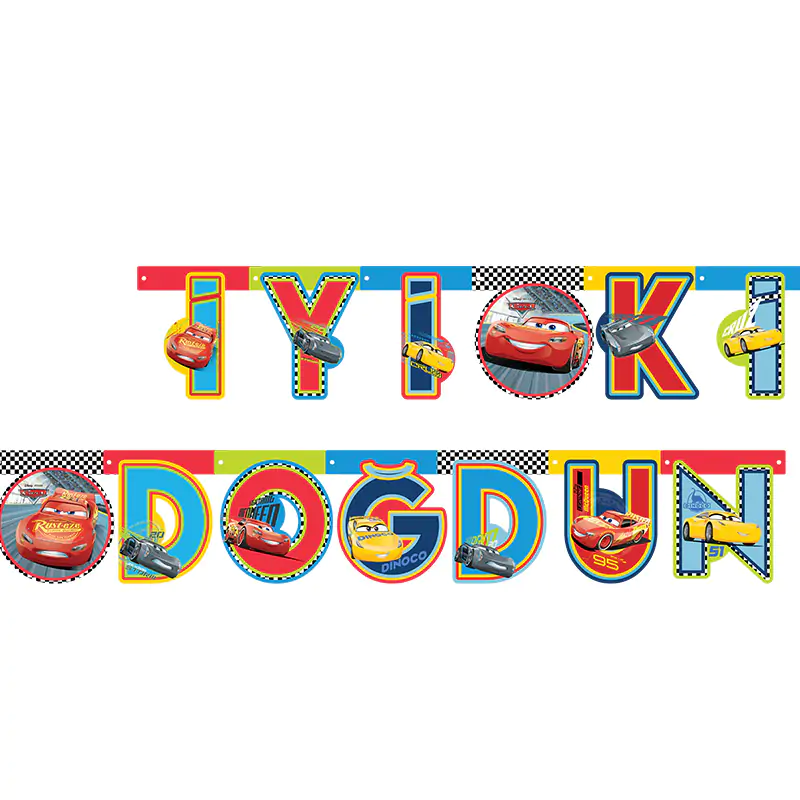 Cars Kişisel Harf Banner (2 m)