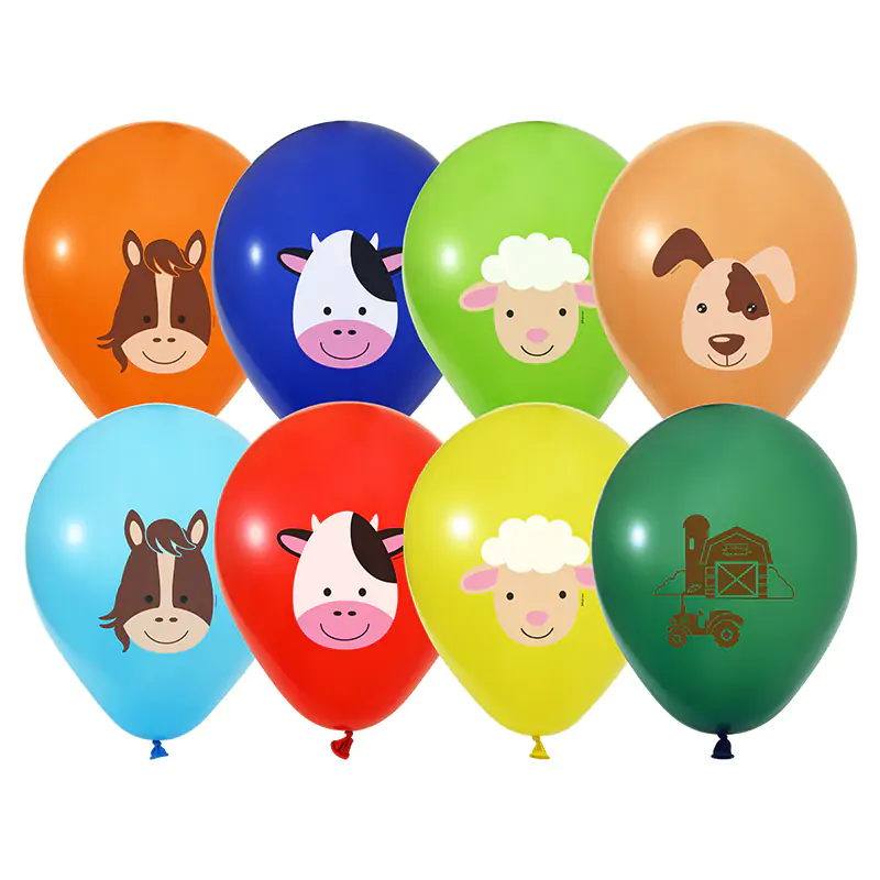 4+1 Çiftlik Hayvanları 12” Pastel Balon 100’lü