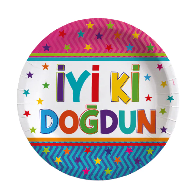 Funstar İyi Ki Doğdun Tabak 8'li