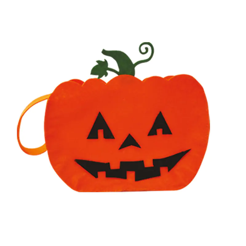Halloween Balkabağı Keçe Parti Çantası (8 Adet)