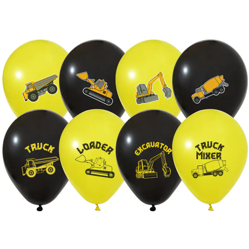 4+1 İnşaat Baskılı 12” Pastel Balon 100’lü