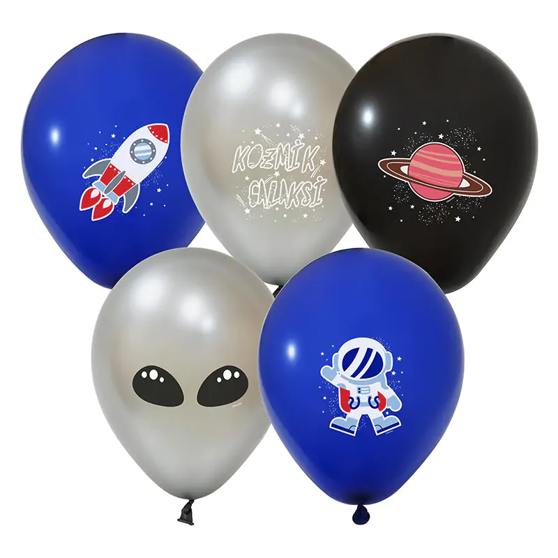 4+1 Kozmik Galaksi Baskılı 12” Balon 100'lü