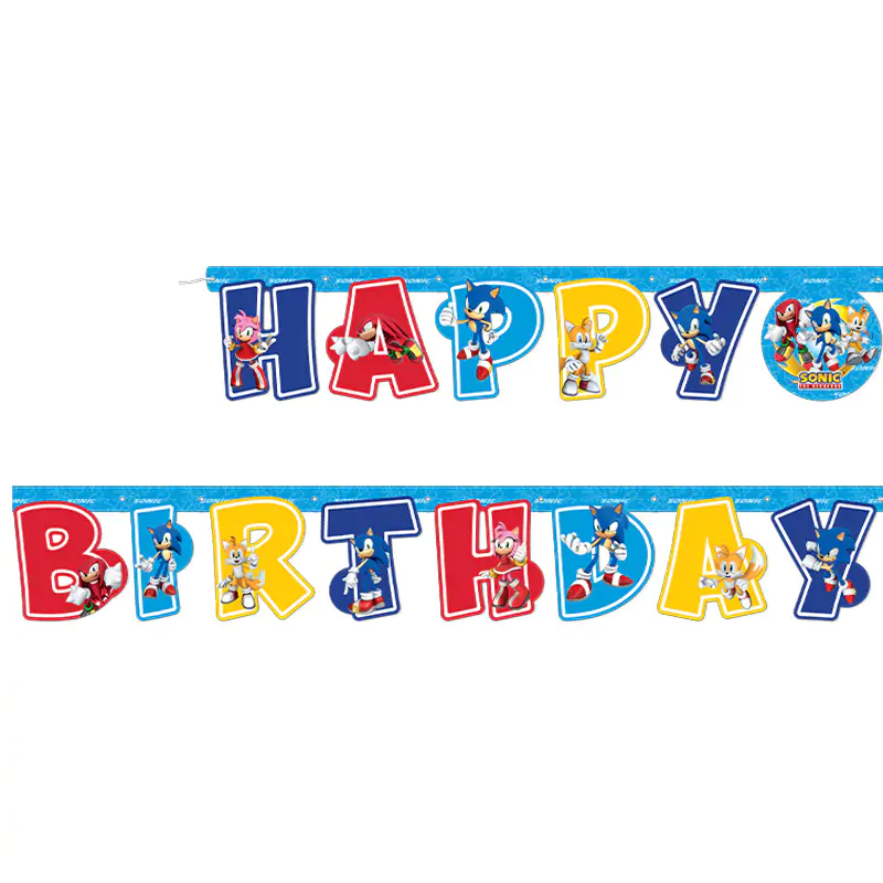 Sonic Happy Birthday Banner (2,10 m)