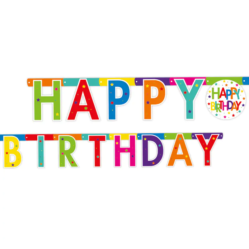 Superstar Birthday Happy Birthday Harf Banner (2,10 m)