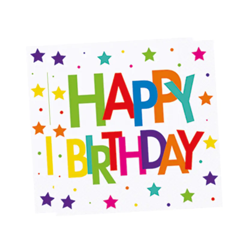 Superstar Birthday Peçete (33x33 cm)