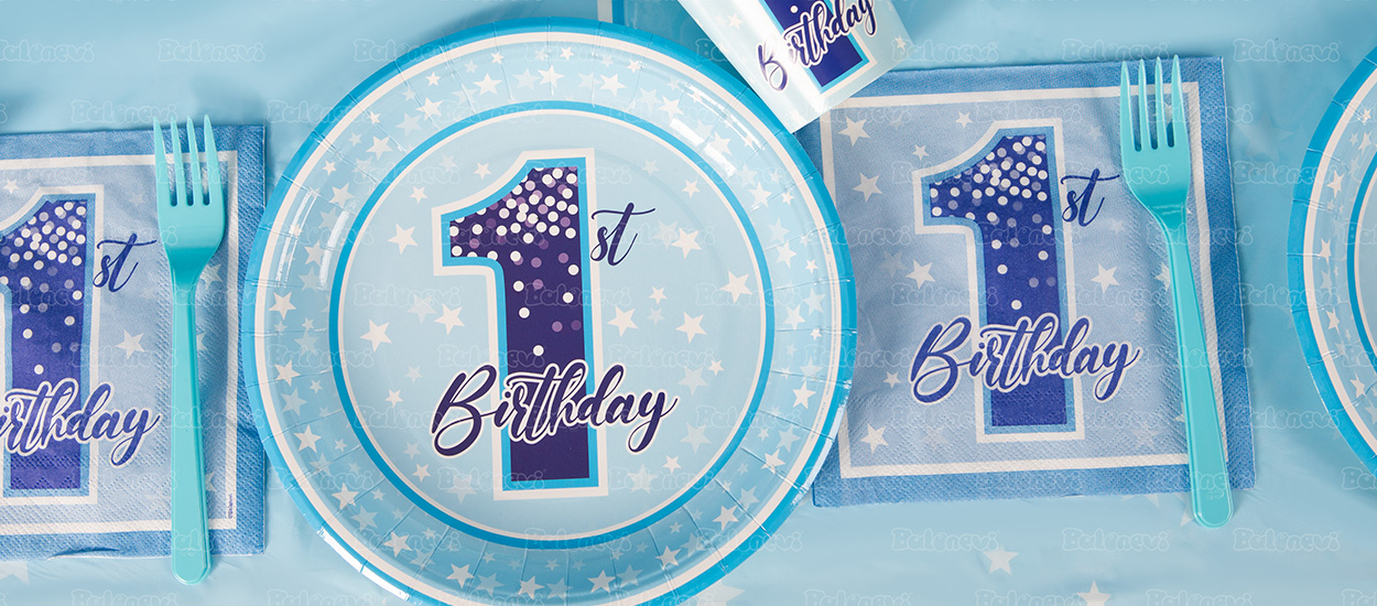 First Birthday Stars Boy Parti Seti